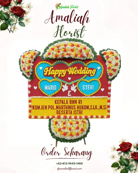 Papan Bunga Pernikahan Joring Lombang
